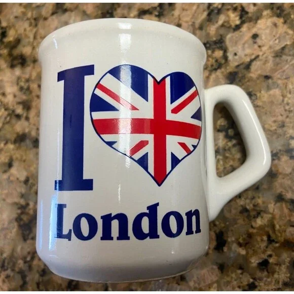 Nice Vintage I Love London British Flag London Coffee Mug Rare Minty - Picture 2 of 5